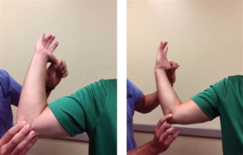 flexing shoulder and elbow test